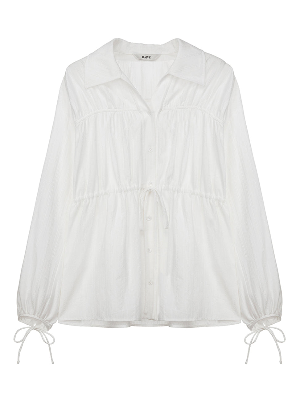 String Wrinkle Shirts in White