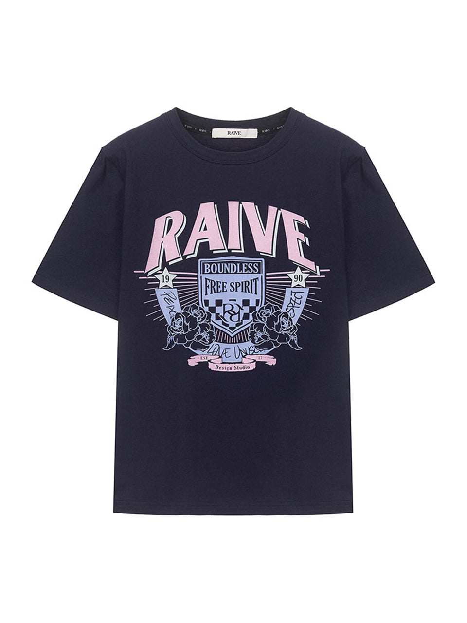 RAIVE Graphic T-shirt in Navy