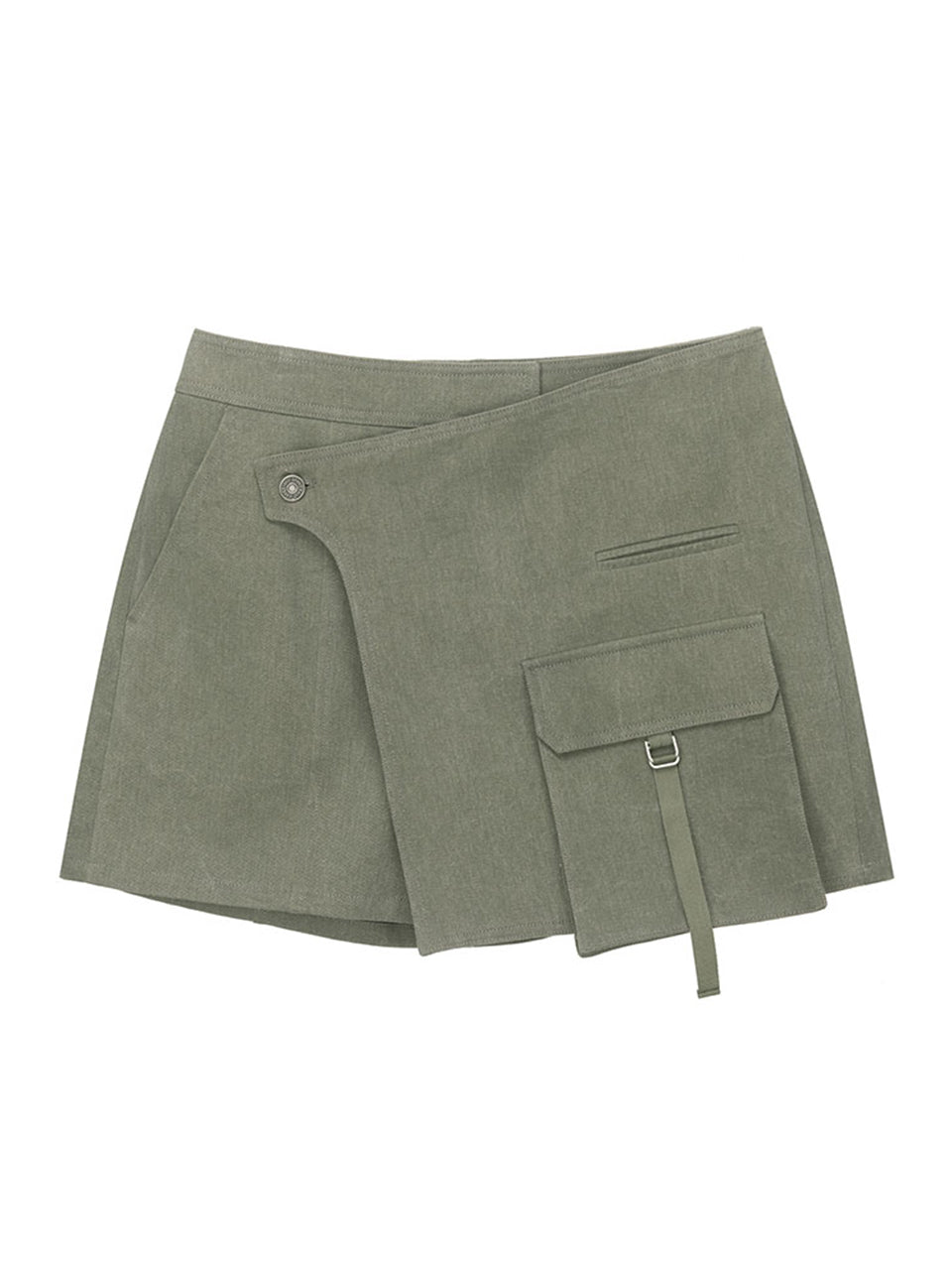 Wrap Pocket Skirt Pants in Khaki