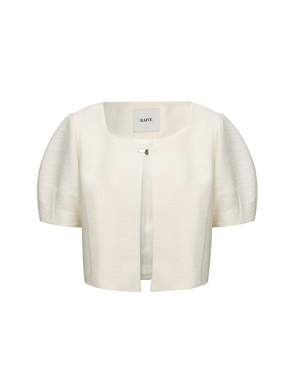 Square Neck Jacket in Ivory