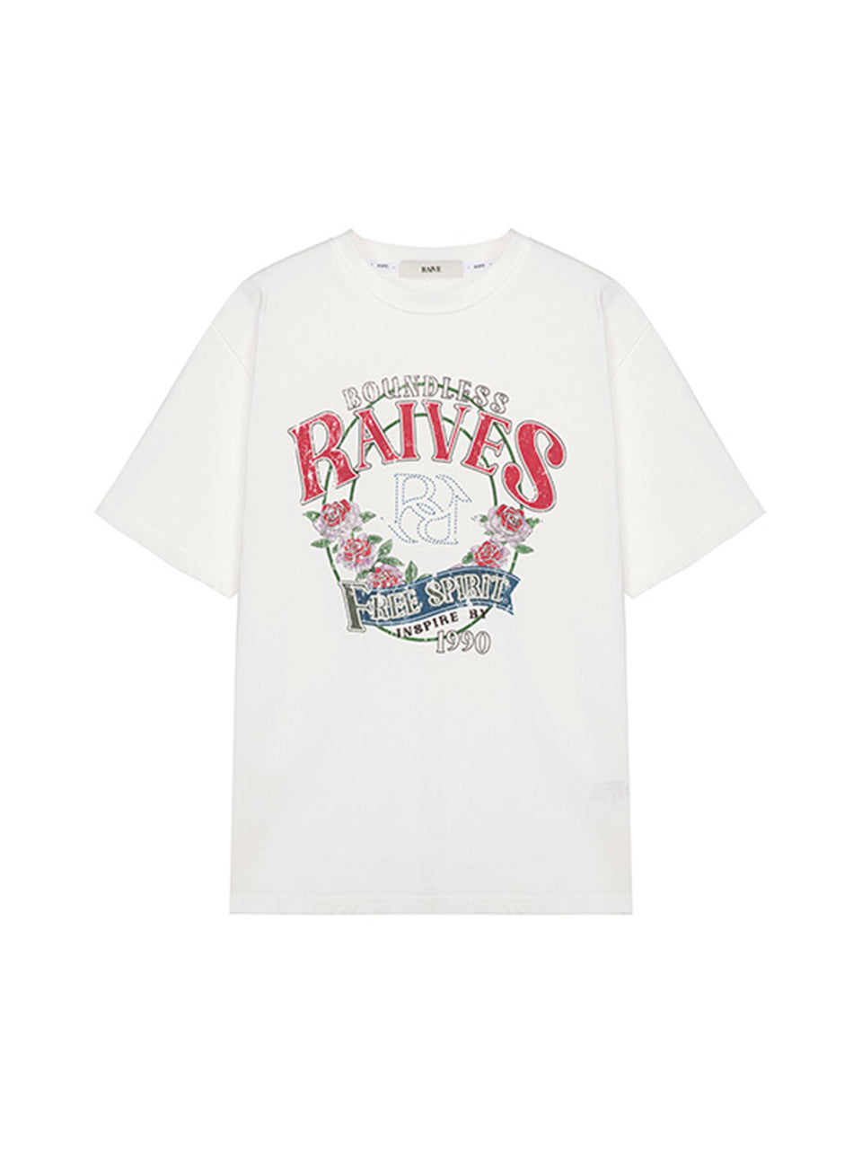 Vintage Rose Graphic T-shirt in White