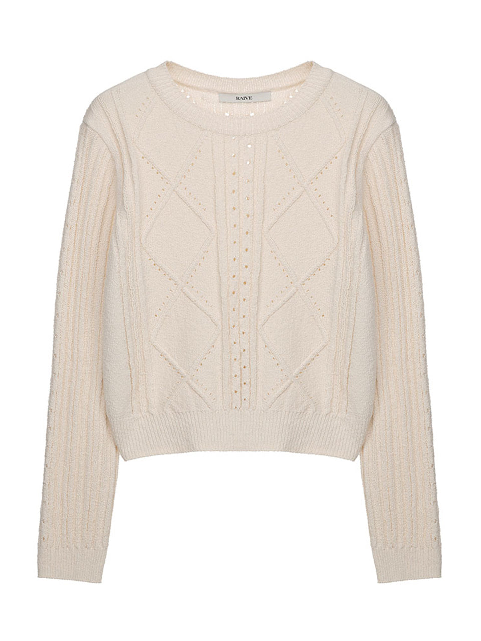 Mesh Crop Knit in Ivory