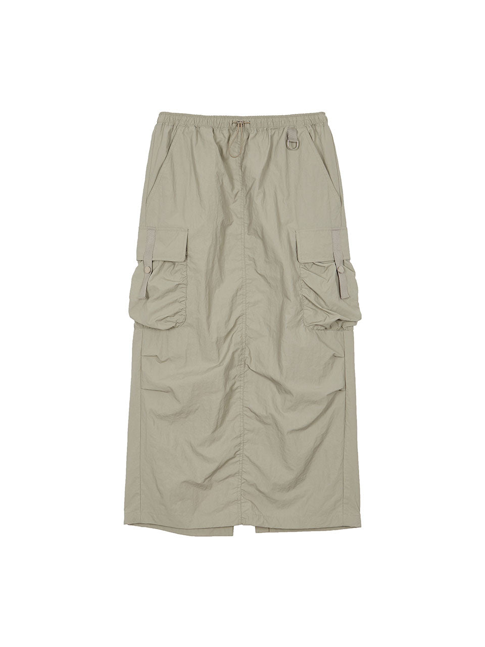 Cargo Shirring Skirt in Khaki