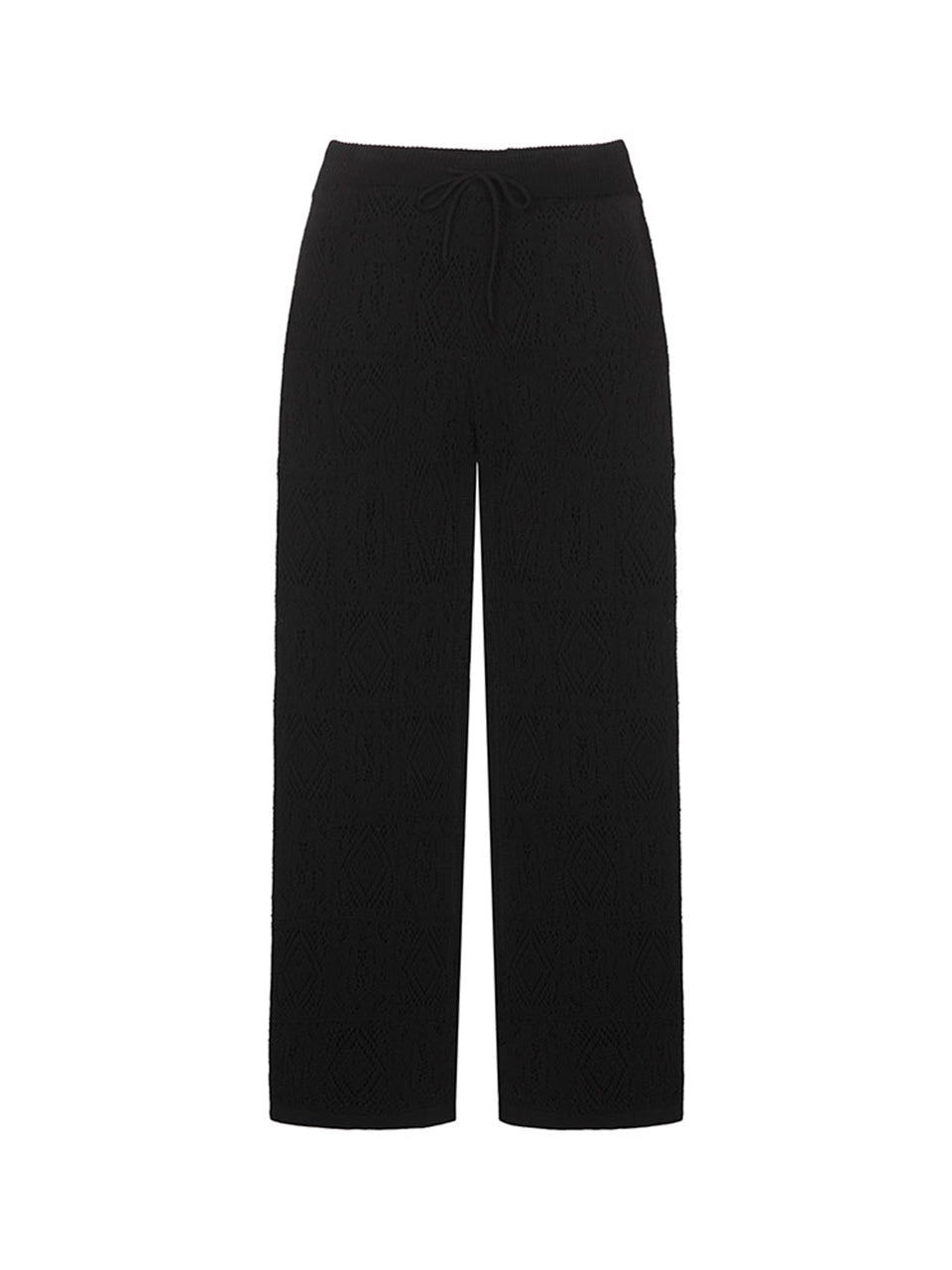 Lace Knit Pants in Black