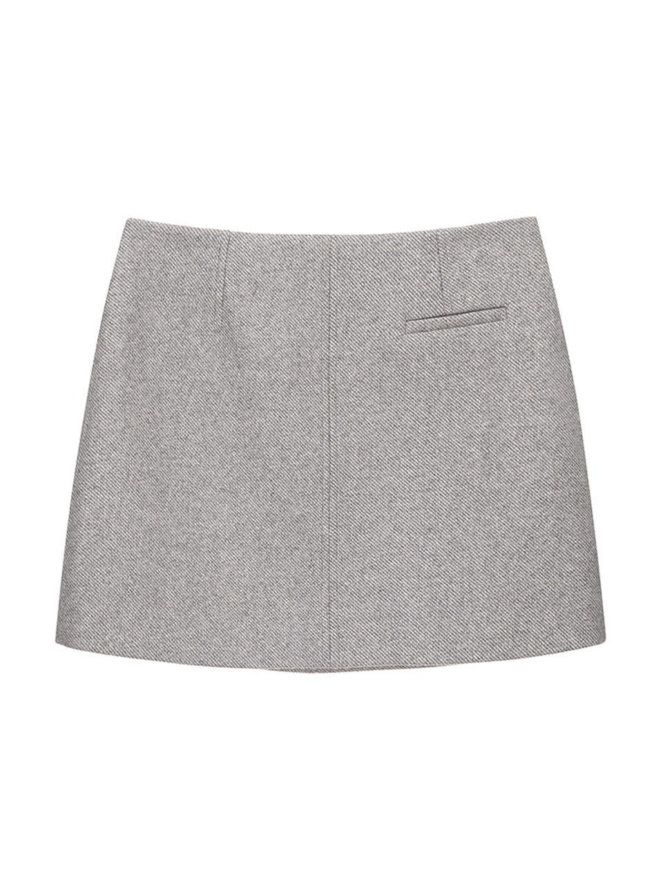 One-Pocket Mini Skirt in Grey