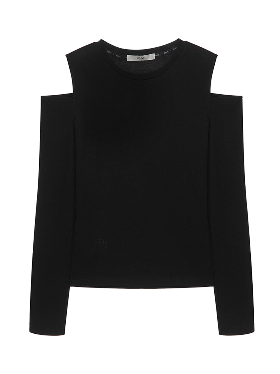 Open Cut-out T-shirt in Black