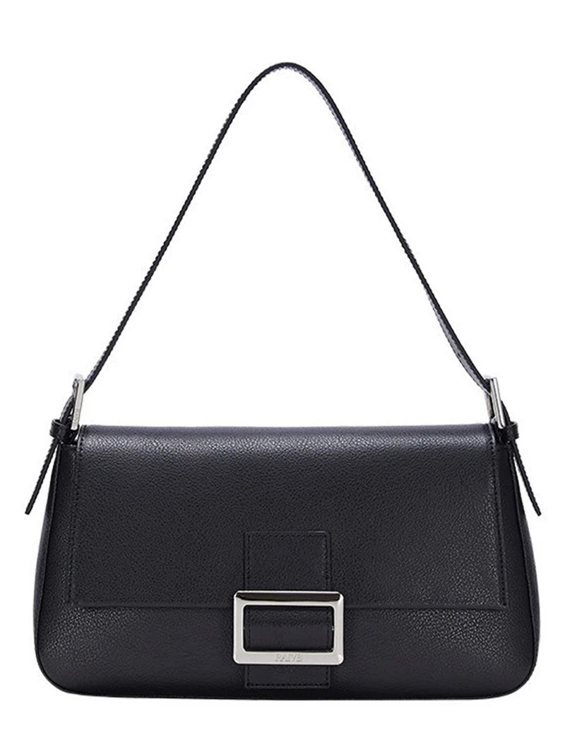 Real Leather Luke Bag in Black