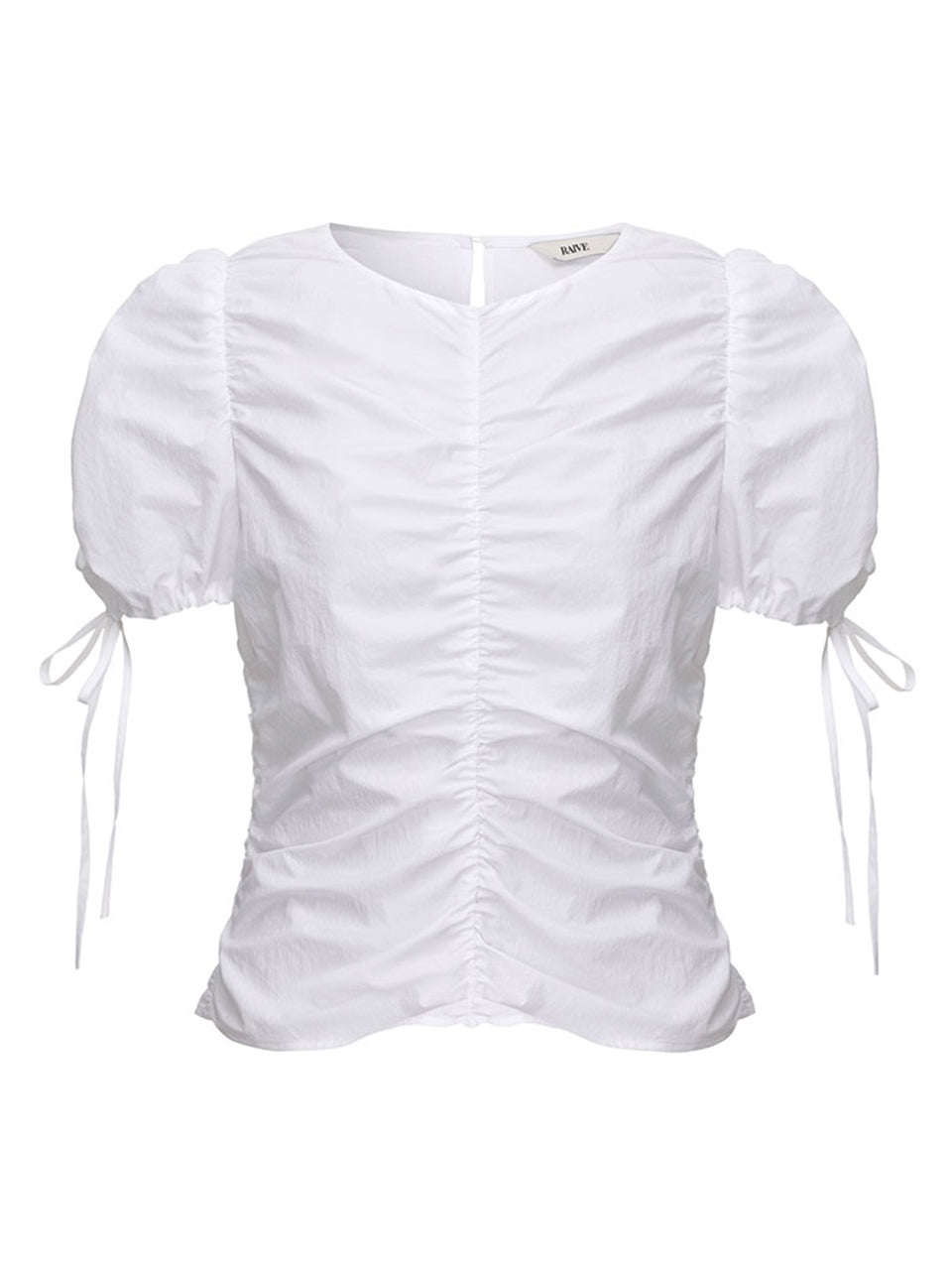 Shirring Detail Blouse in White