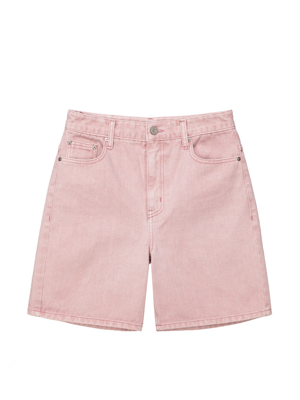 Color Denim Shorts in Pink