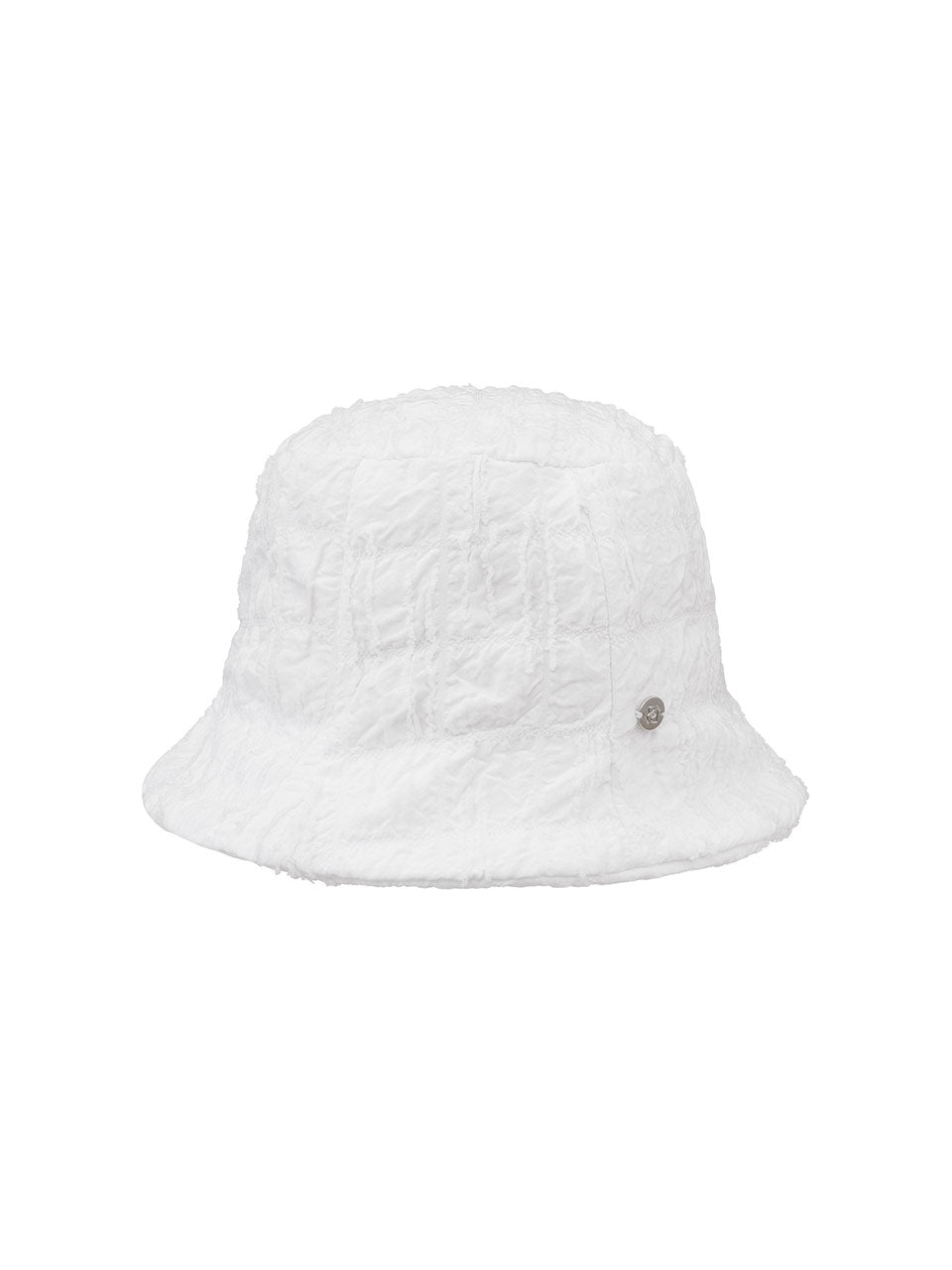 Jacquard Linkle Bucket Hat in White