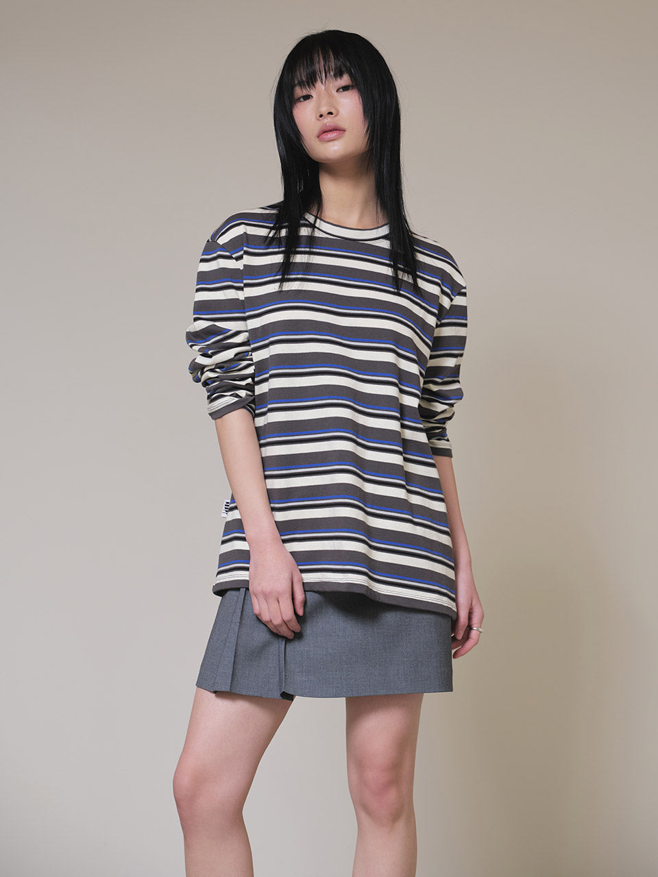 Multi Stripe T-Shirt in Black