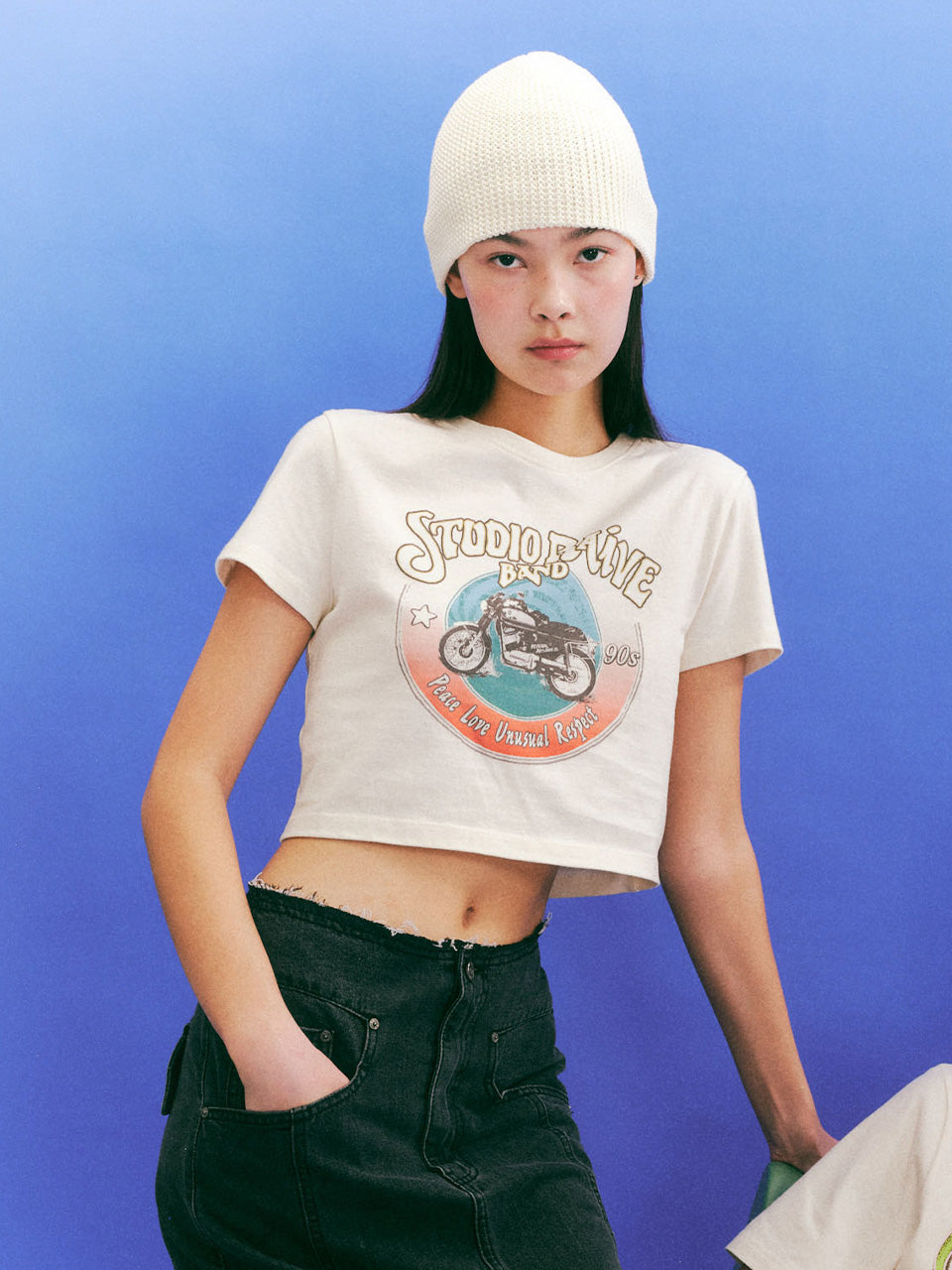 Bicycle Band T-Shirt in Cream