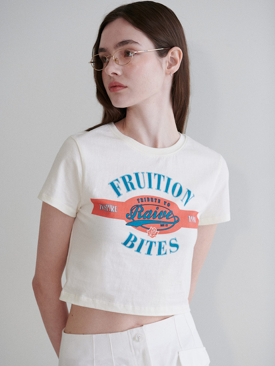 Retro Graphic T-Shirt in Ivory