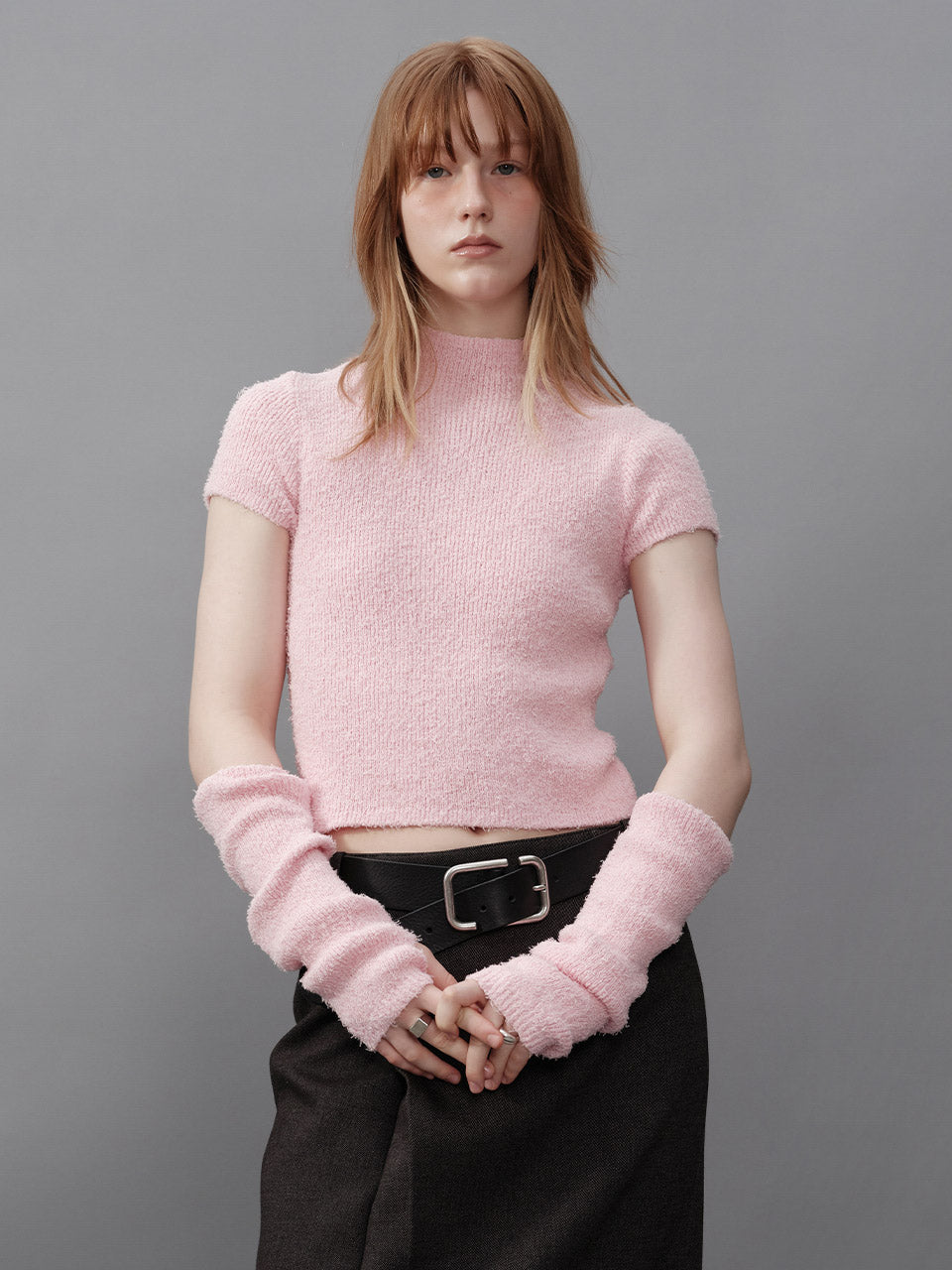 Short Sleeves Knit in Pink