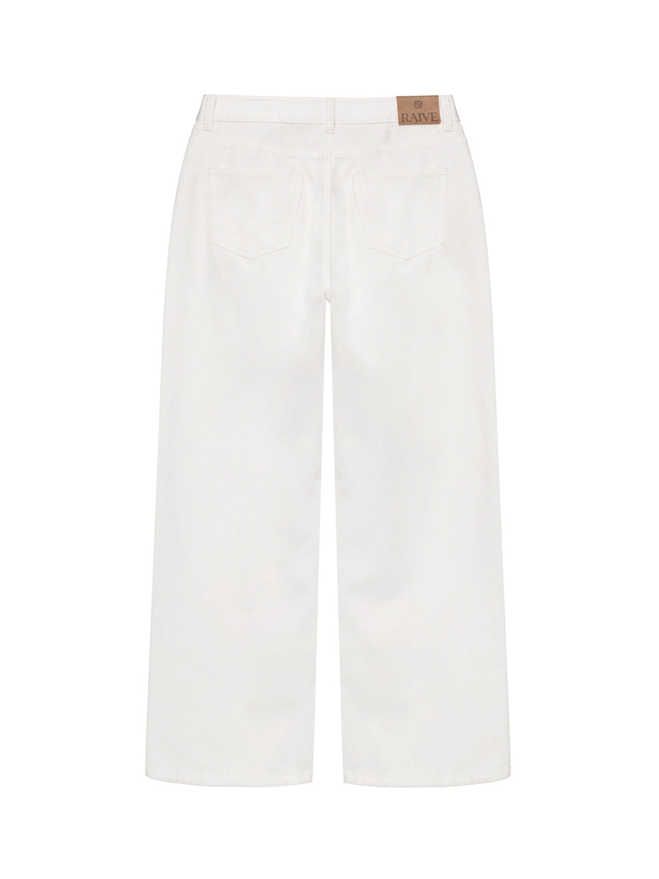 White Denim Pants in White