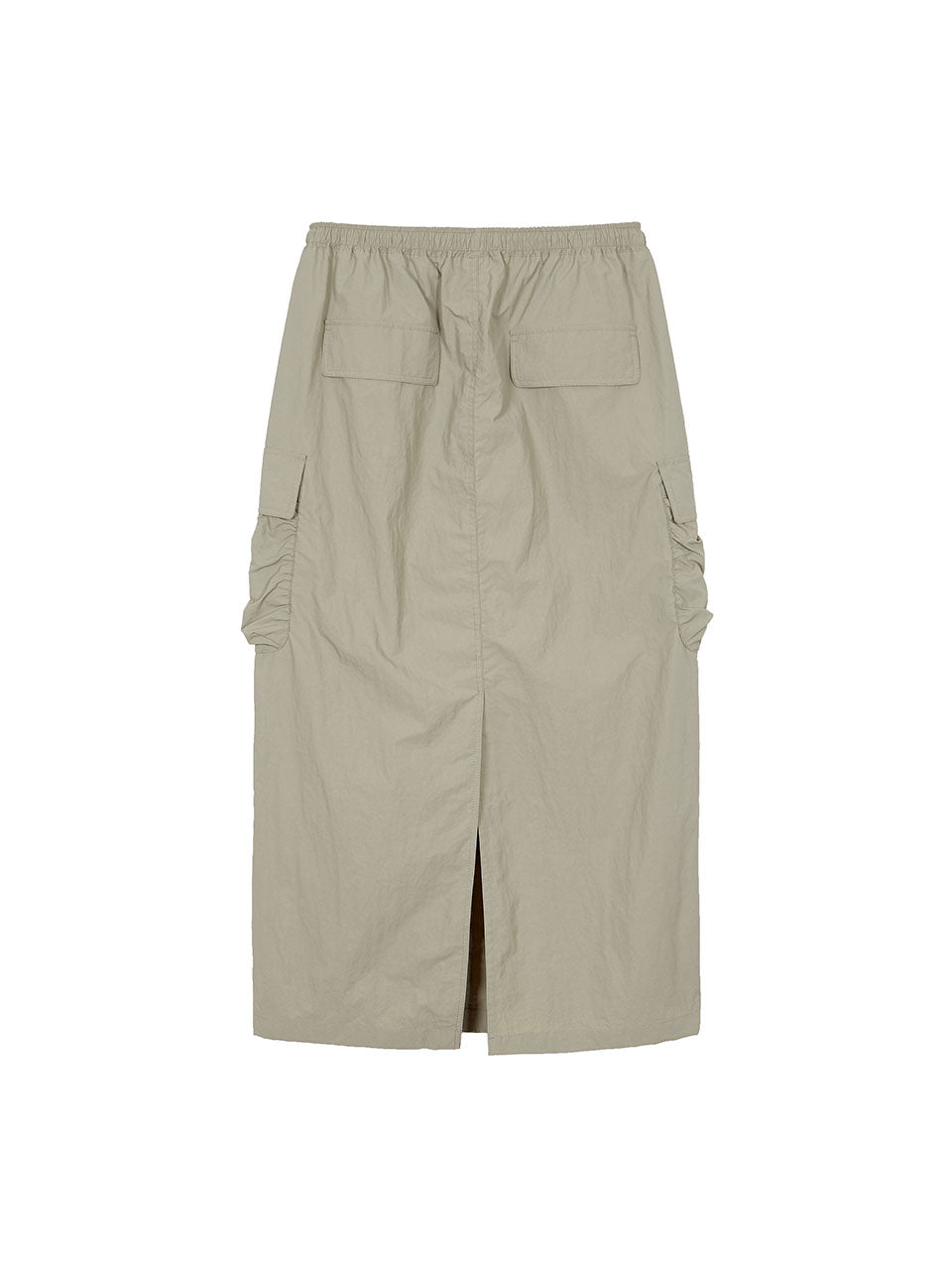 Cargo Shirring Skirt in Khaki