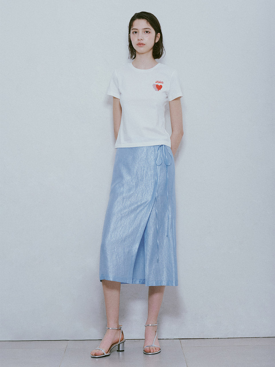 Linkle Silky Skirt in Blue