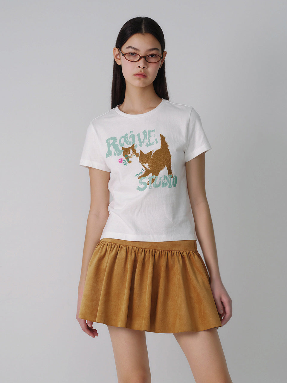 RAIVE Cat T-Shirt in White