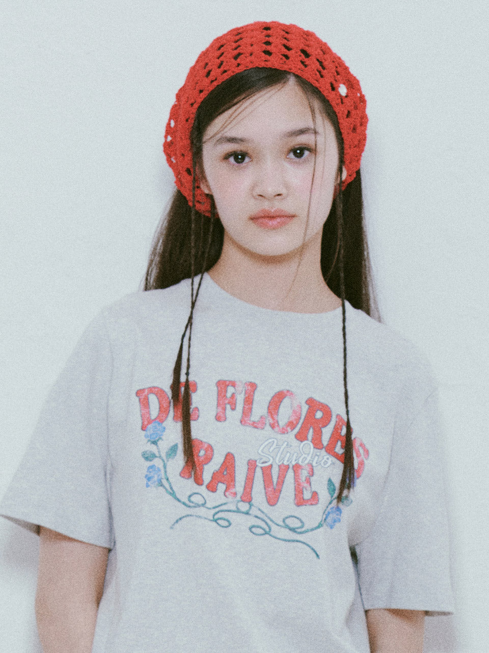 Crochet Hair Bandana in Red