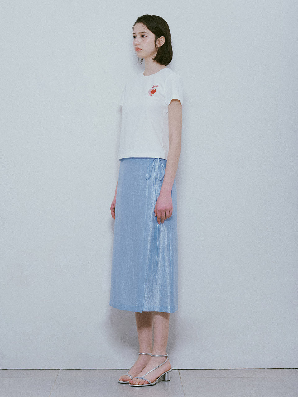 Linkle Silky Skirt in Blue