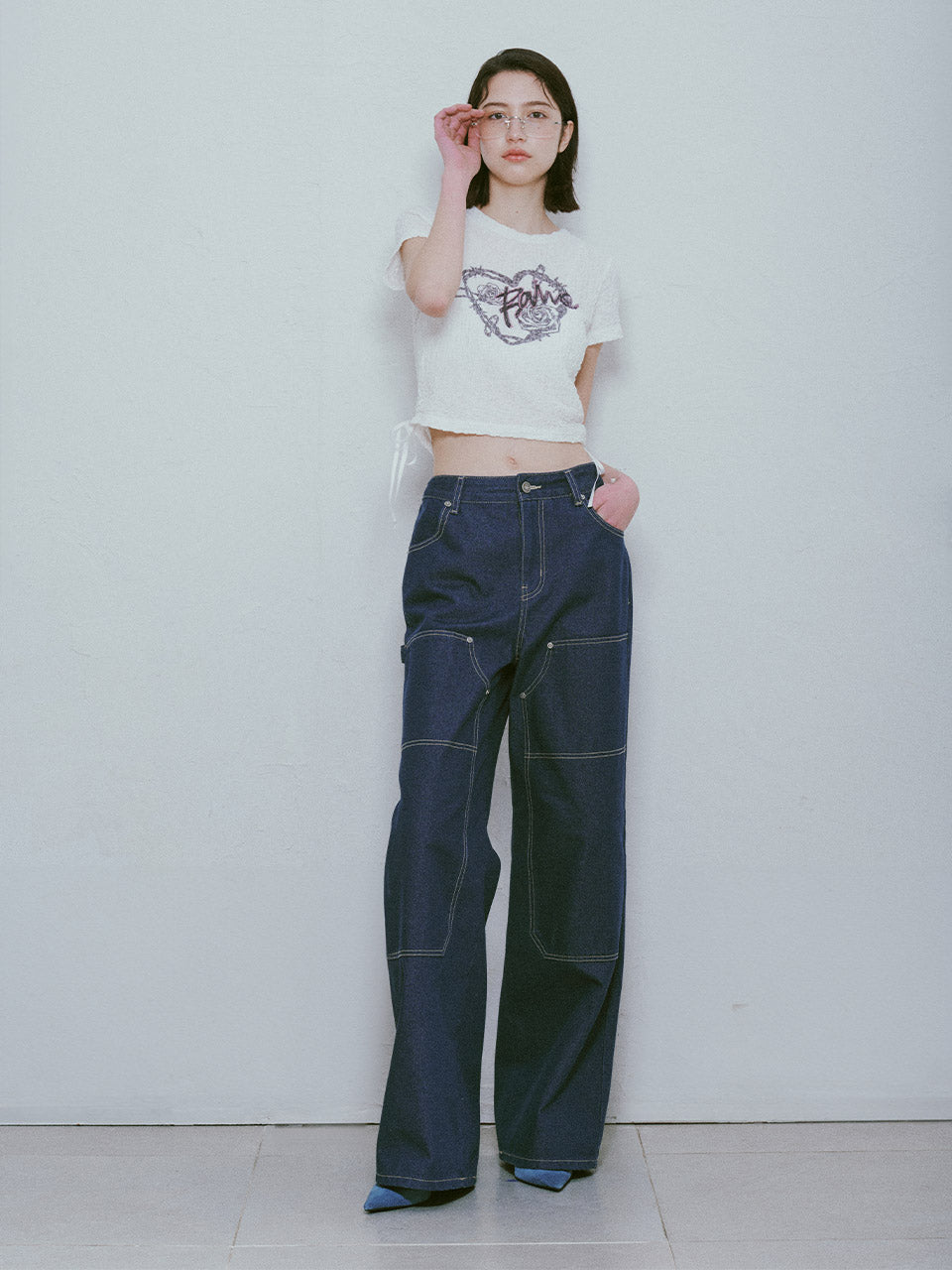 Carpenter Denim Pants in Blue