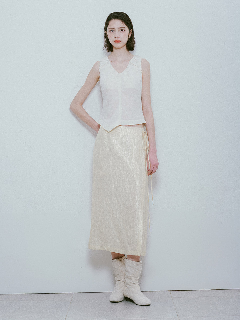 Linkle Silky Skirt in Butter