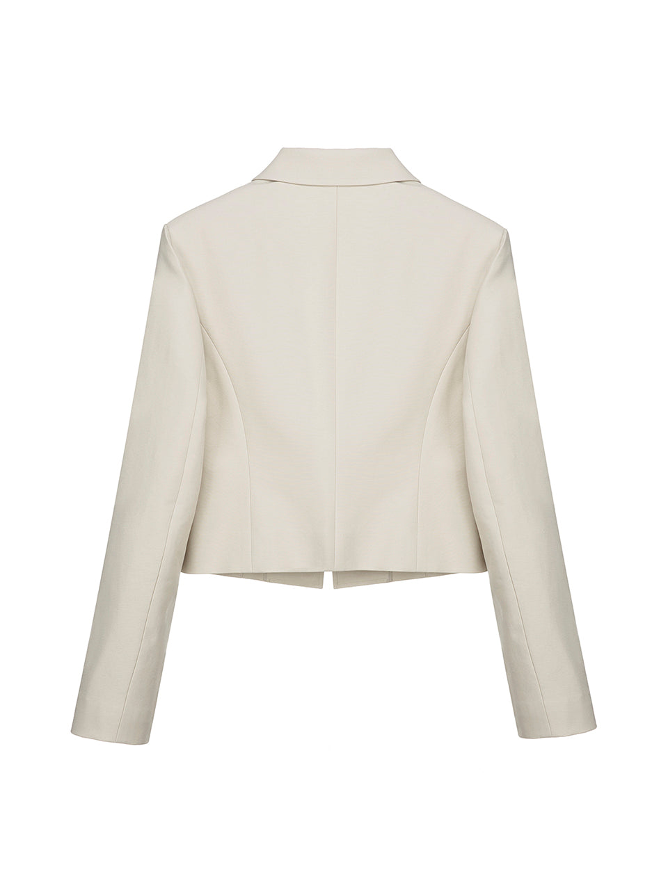 Cut Detail Jacket in Ecru Beige