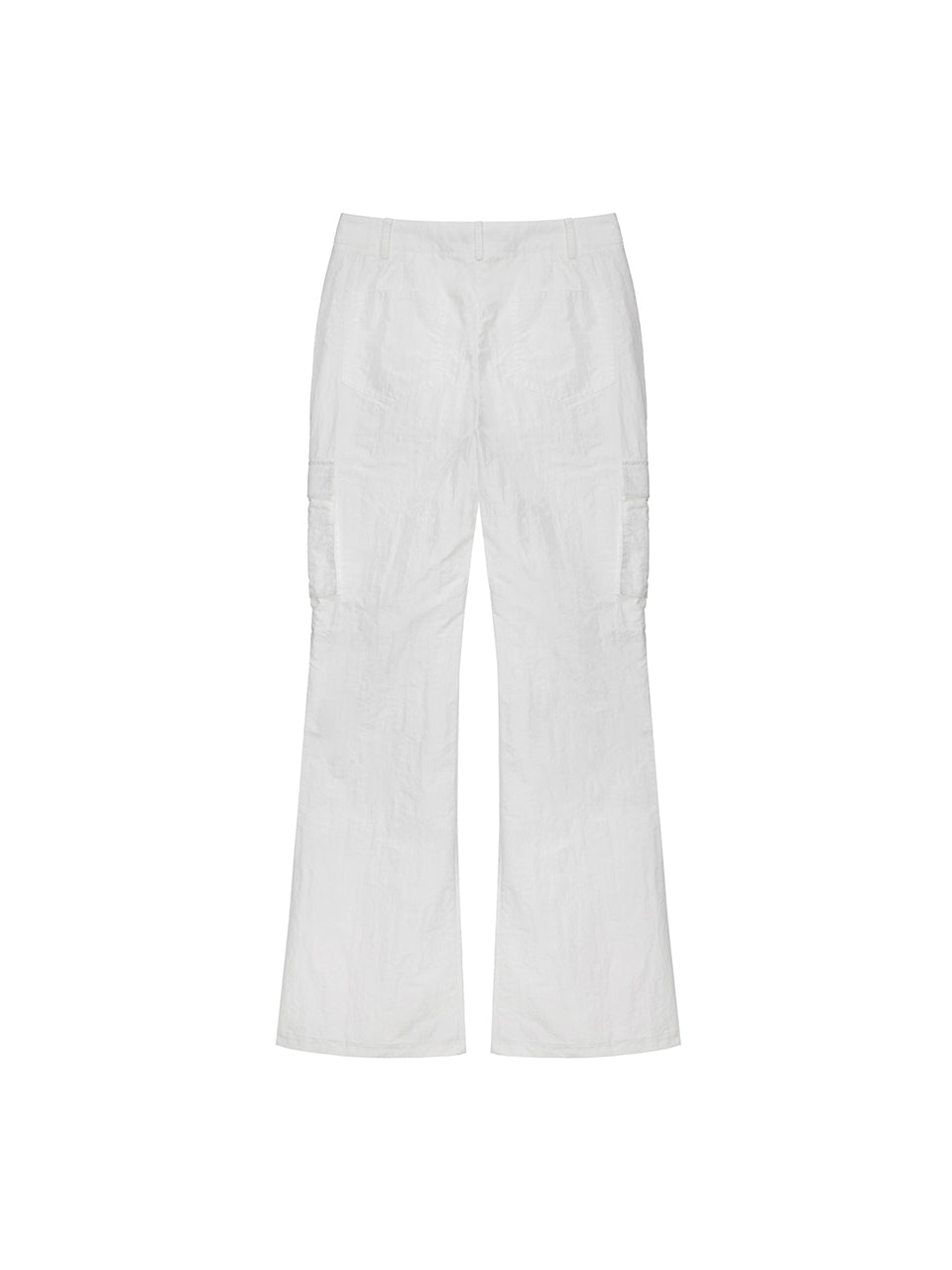 Cargo Shirring Pants in White