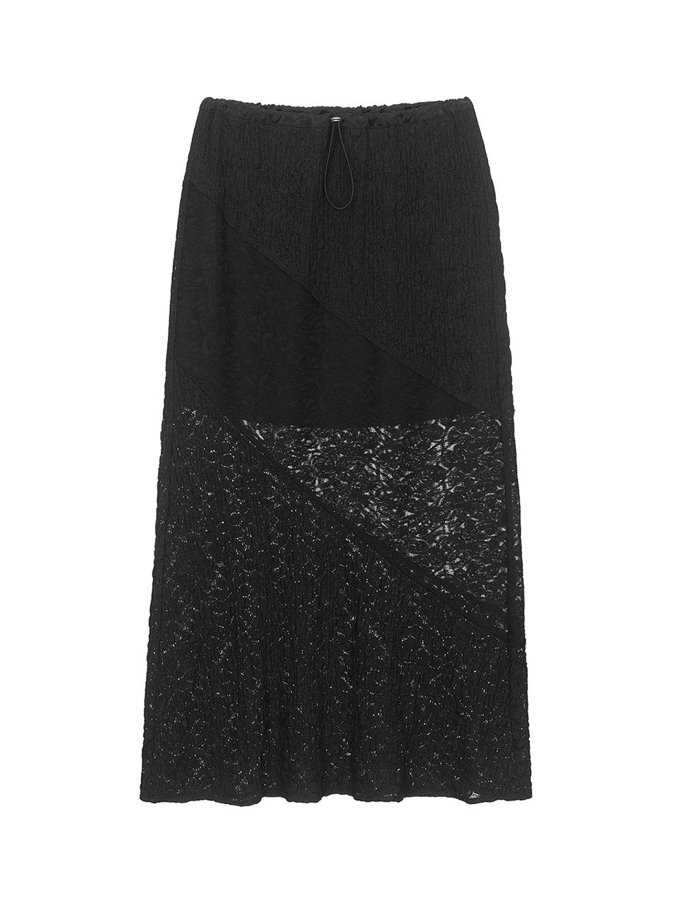 Lace Long Skirt in Black