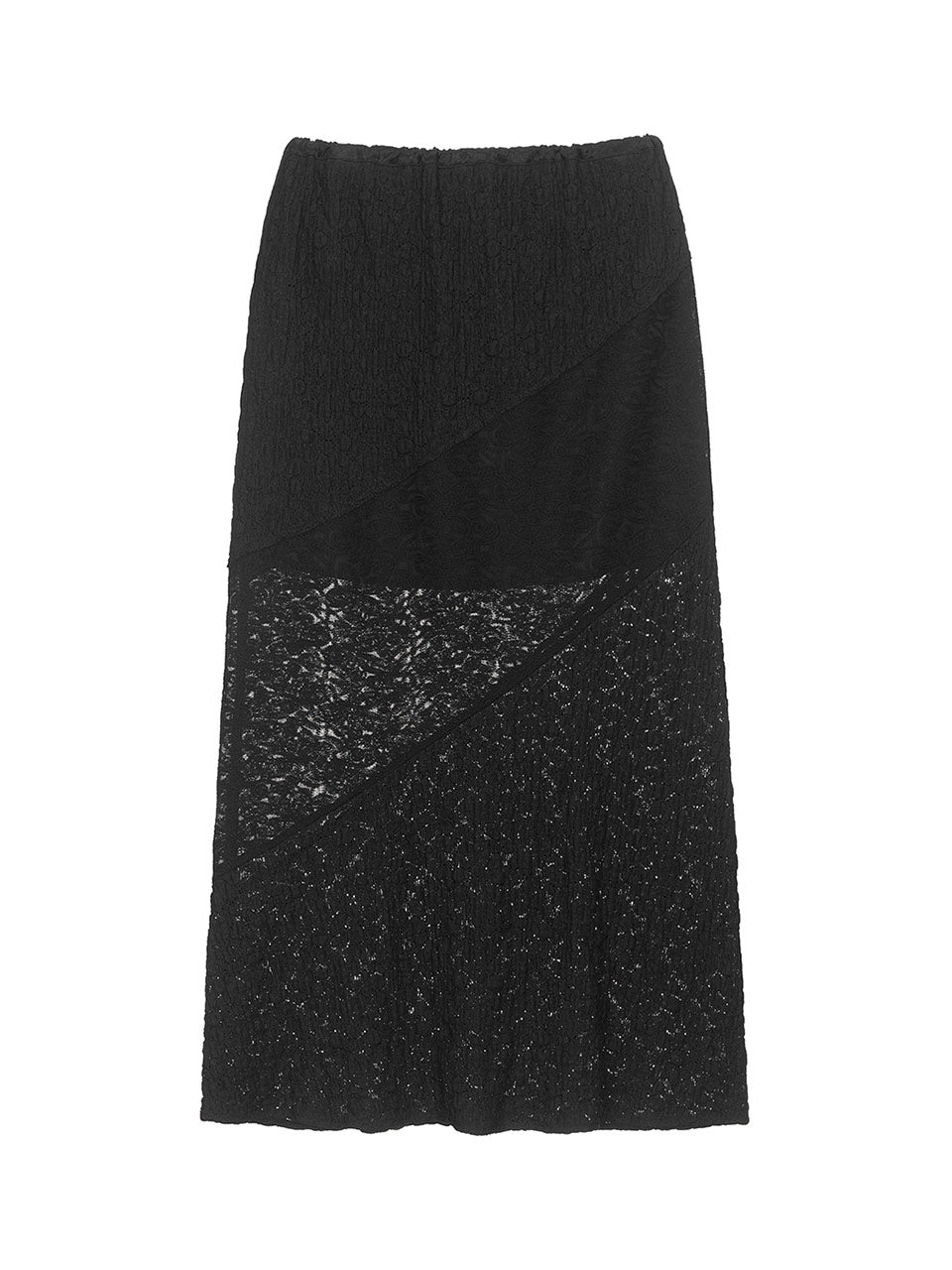 Lace Long Skirt in Black