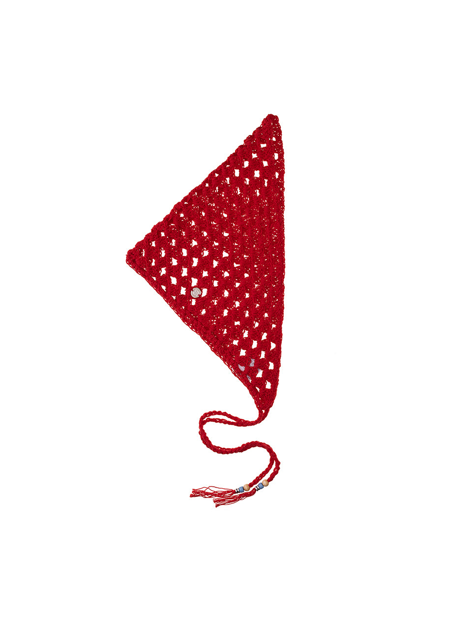 Crochet Hair Bandana in Red